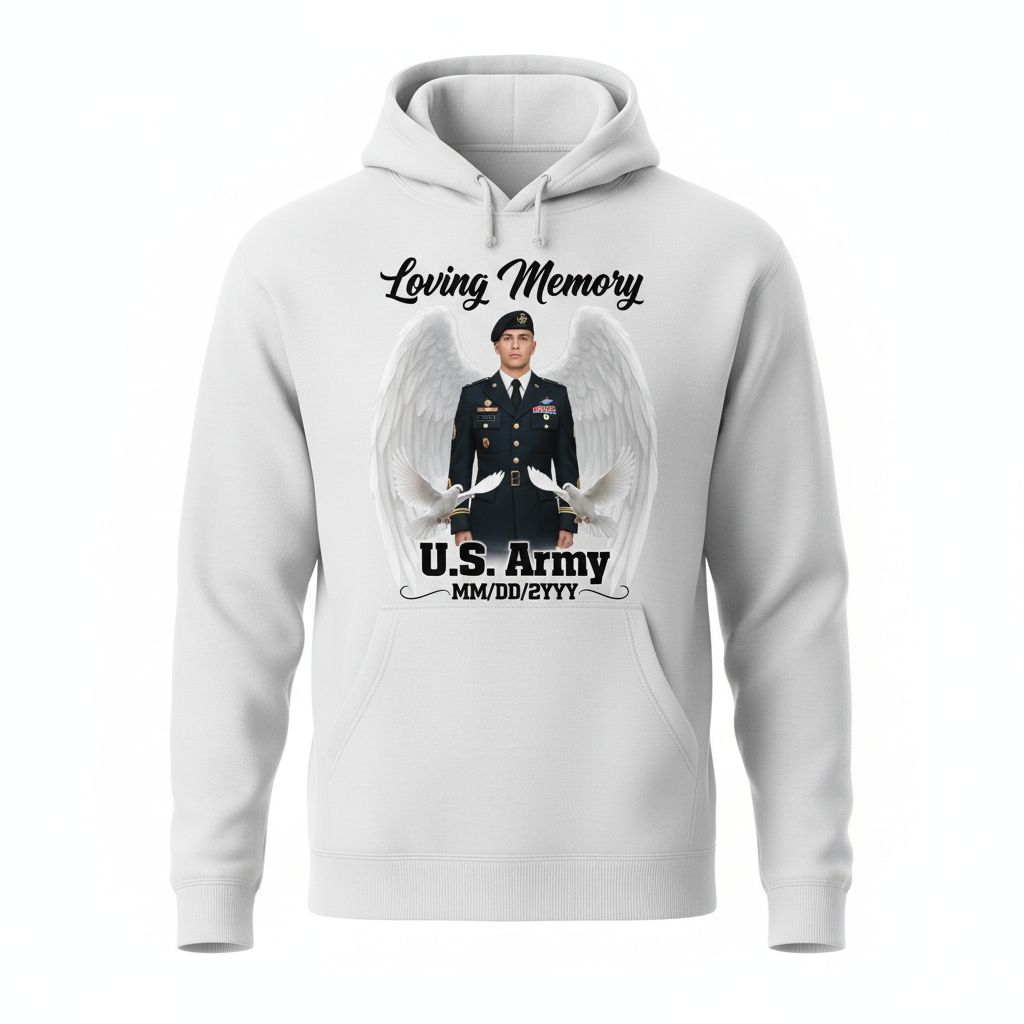 Army White Memorial Hoodie