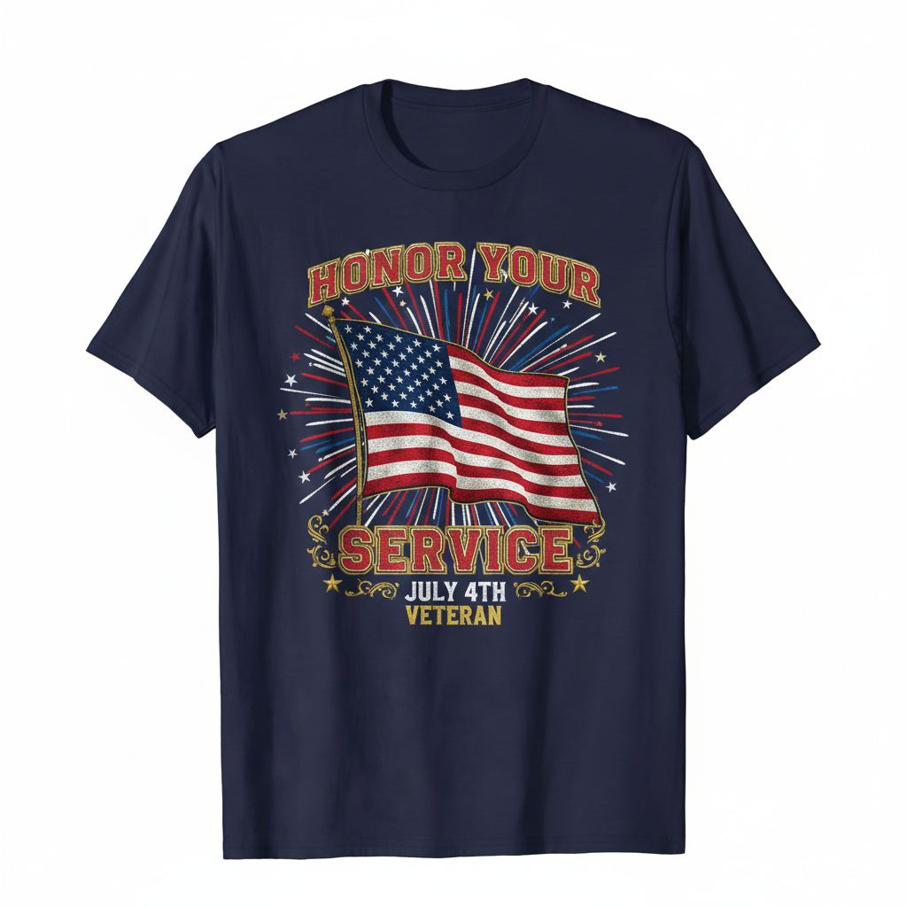 Honor Your Service Fireworks Tee