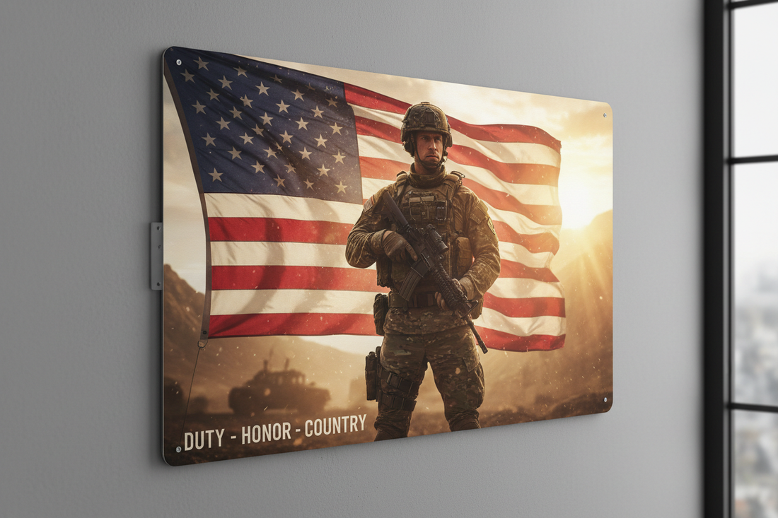 National Guard Metal Sign