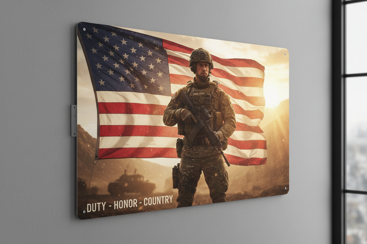 National Guard Metal Sign