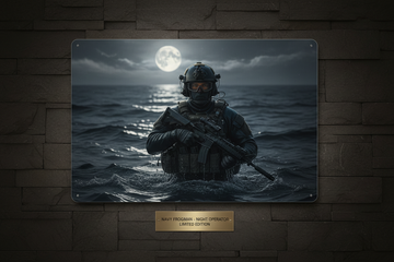 Navy Metal Sign