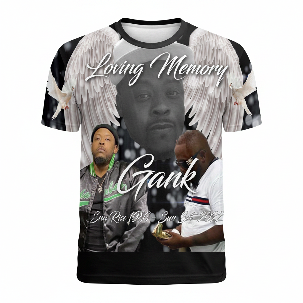 R.I.P. memorial all-over sublimation shirt, front and back, Veteran Transfers
